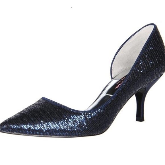 $100 OFF ✅ NINA BLANCA - NG Navy Glitter Pump Shoes~9M ✨ New in the Original Box - Picture 5 of 17